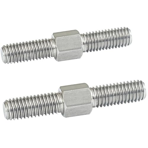 M10-Gewindestange mit doppeltem Ende, Gewindebolzen aus Edelstahl 304 mit Links- und Rechtsgewinde – 2 Stück (M10 x 40 mm, M10 x 50 mm, M10 x 60 mm)(M10x60mm) von AANNAA