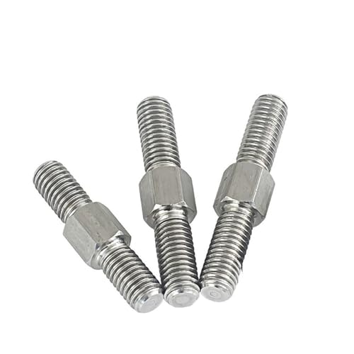 M4 M5 Doppelend-Gewindestangenbolzen - Edelstahl 304, 30-100 mm Länge, 3 Stück(M4 x 100MM) von AANNAA