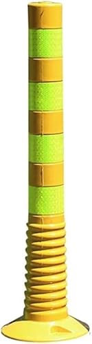 Verstärkter flexibler Kunststoff-Bollard mit reflektierenden Halsbändern - Durable Parking Post, für Lots/Roads/Konstruktion, Gelb von AANNAA