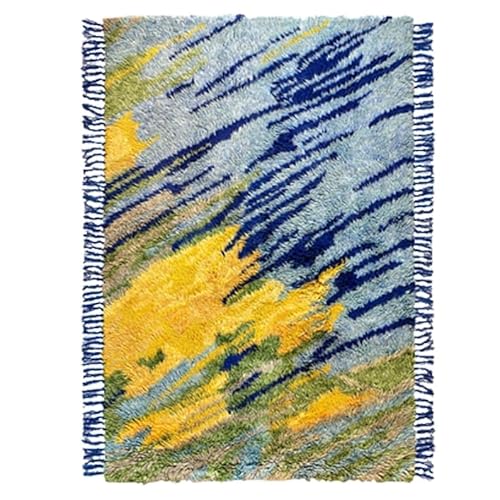 Abstraktes Design – handgefertigter Teppich/Teppich, reine Wolle, handgetuftet, hoher Flor, hohe Dichte, garngefärbt Abstraktes Design – handgefertigter Teppich/Teppich, reine Wolle, handgetuftet, hoher Flor, hohe Dichte, garngefärbt von AANTHROPOLOGY By Rhea