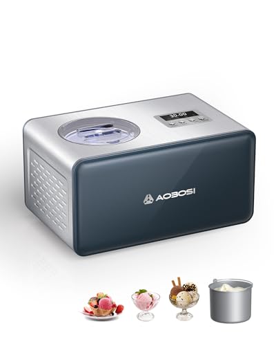 AAOBOSI 2,1L Eismaschine mit 4 Modi,3 in 1 Speiseeisbereiter,kein Vorgefrieren mit eingebautem Kompressor,Frozen Yogurt,Eismaschine für zu Hause,Digitalanzeige,Timer,Edelstahl AAOBOSI 2,1L Eismaschine mit 4 Modi,3 in 1 Speiseeisbereiter,kein Vorgefrieren mit eingebautem Kompressor,Frozen Yogurt,Eismaschine für zu Hause,Digitalanzeige,Timer,Edelstahl von AAOBOSI