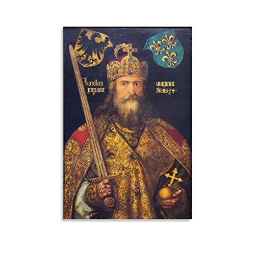 AAOTE Charlemagne – von Albrecht Durer Painting Art Poster Leinwand Wandkunst Drucke Poster Foto Bild Malerei Poster Raumdekoration 40 x 60 cm von AAOTE