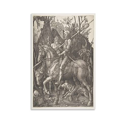 AAOTE Ritter, Tod und Teufel – von Albrecht Durer Malerei Kunstposter Kunstwerke Bild Druck Poster Wandkunst Gemälde Leinwand Dekor Home Poster 20 x 30 cm von AAOTE