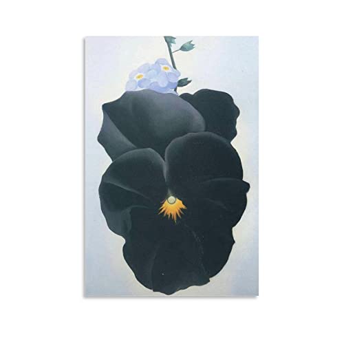 AAOTE Schwarze Blume – von Georgia O'Keeffe Malerei Kunstposter Poster Gemälde Leinwand Wandkunst Wohnzimmer Poster Gemälde 30 x 45 cm von AAOTE