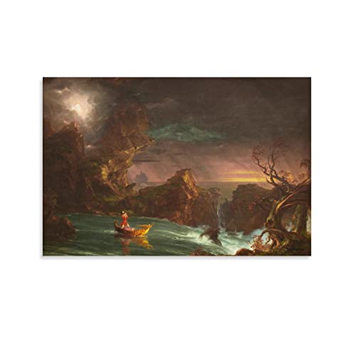 AAOTE The Voyage of Life Manhood – von Thomas Cole Painting Art Poster, Wandkunst, Poster, Schriftrolle auf Leinwand, Malerei, Bild, Wohnzimmer, Dekoration, Zuhause, 20 x 30 cm von AAOTE