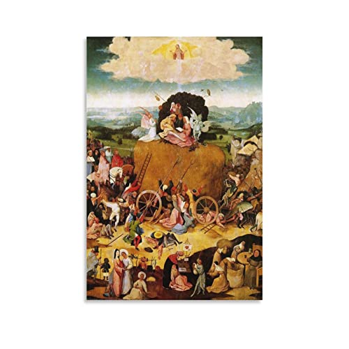 Haywain Triptychon – von Hieronymus Bosch, Malerei, Kunst, Poster, Wandkunst, Gemälde, Leinwanddrucke, Dekoration, Poster, Kunstwerke, 40 x 60 cm von AAOTE