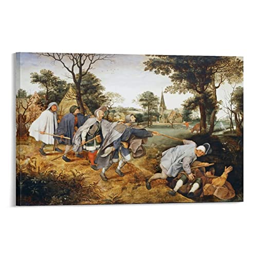 The Blind Leading The Blind 1568 – von Pieter Bruegel dem Älteren, Malerei, Kunst, Poster, Drucke, Heimdekoration, Bild, Leinwand, Gemälde, Poster, 30 x 45 cm von AAOTE