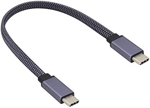 AAOTOKK Geflochtenes USB 3.1 Typ C Kabel flach kurz Männlich auf Männlich 4K@60Hz Gen 2 Verlängerungskabel Unterstützt Lade,Daten, Audio,Videokabel für Laptop & Tablet & Handy(0.3Meter/1Ft,M/M) AAOTOKK Geflochtenes USB 3.1 Typ C Kabel flach kurz Männlich auf Männlich 4K@60Hz Gen 2 Verlängerungskabel Unterstützt Lade,Daten, Audio,Videokabel für Laptop & Tablet & Handy(0.3Meter/1Ft,M/M) von AAOTOKK