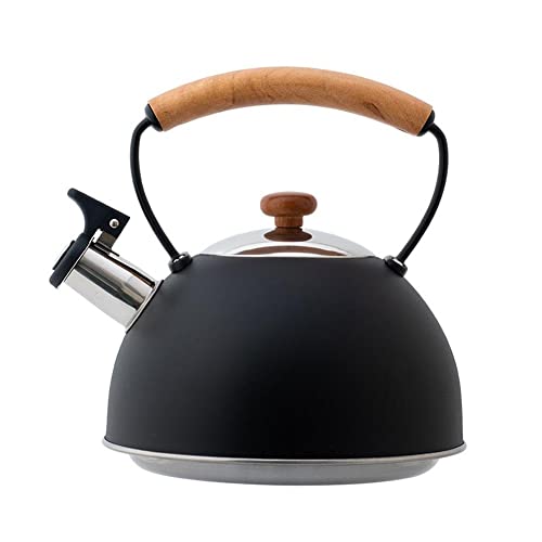 AAPIE Pfeifkessel Teekessel Pfeifen Kaffee Teekanne Retro Schwarz Edelstahl Teekannen Wasserkocher Holz Verbrühschutzgriff für Kaffee Tee Milch etc Tee Teekanne AAPIE Pfeifkessel Teekessel Pfeifen Kaffee Teekanne Retro Schwarz Edelstahl Teekannen Wasserkocher Holz Verbrühschutzgriff für Kaffee Tee Milch etc Tee Teekanne von AAPIE