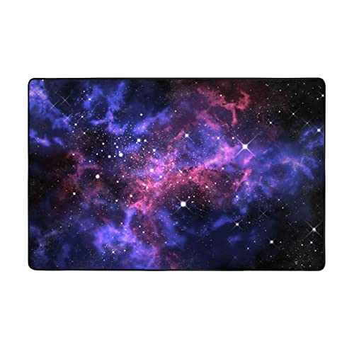 AAPIKA Universe Galaxy Star Space bedruckter Teppich, 150 x 100 cm, Flanell, rutschfest, weich, langlebig und vielseitig von AAPIKA