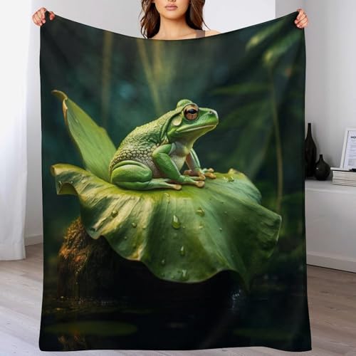 AAPZY Decke Flauschige Sofa Decke, Frosch Super Weich & Flannel Fleecedecke Als Tagesdecke, Sofaüberwurf, Wohndecke （140×180cm） von AAPZY