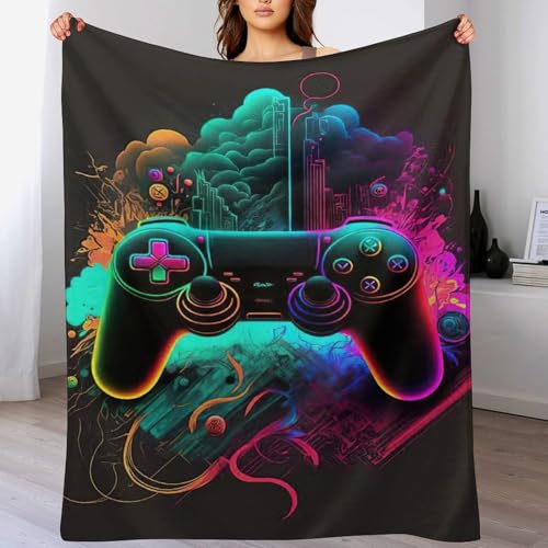 AAPZY Decke Gamecontroller Decke Flauschige Decke Wohndecke Dicke Sofadecke Couchdecke Weiche Fleecedecke Flannel Sofaüberwurf Tagesdecke Für Bett/Sofa （180×200cm） von AAPZY