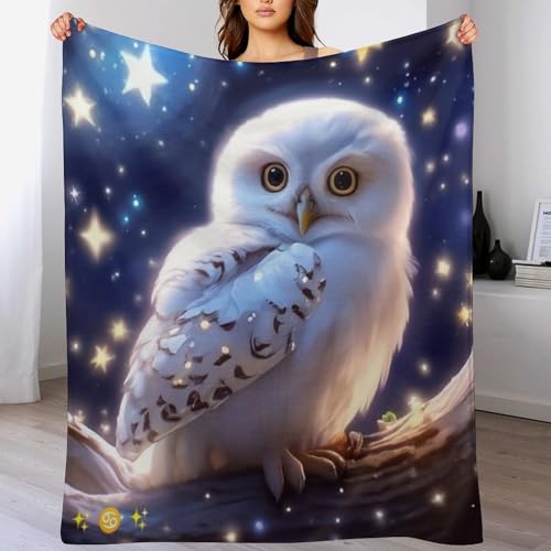 AAPZY Eule Decke,Vier Jahreszeiten Weich Wohndecke Decke Schlafdecke Sofadecke Plüschdecke Pelzdecke Printdesign Couchdecke Flannel Bett Decke （140×180cm） von AAPZY