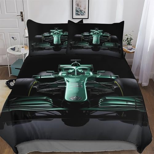 AAPZY F1 Muster Bedding 2teilig 3D Bettbezug Mit Kissenbezug, Mikrofaser, Bettbezüge Set Bettwäsche Mit Reißverschluss Für Erwachsene Kinder Single (135x200cm) von AAPZY