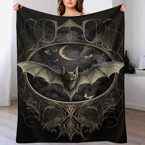 AAPZY Fledermaus Wohndecke Super Weiche Flannel-Decke Dicke Decke Sofadecke Fleece-Decke Vier Jahreszeiten Wohndecke Für Bett/Couch （150×200cm） von AAPZY