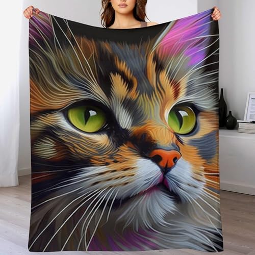 AAPZY Katze Decke Flauschig & Super Weich - Hochwertige Flannel Fleecedecke Auch Als Wohndecke, Tagesdecke, Sofadecke & Wohnzimmer Geeignet - Überwurf Decke Sofa & Couch, （150×200cm） von AAPZY