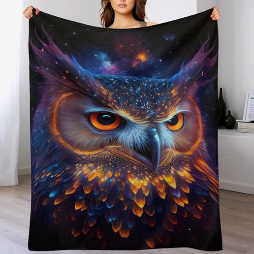 AAPZY Nebula Eule Wohndecken Decken Flannel Decke Wickeln Strand Handtuch Teppich Teppich Picknick Weich Für Schlafzimmer Sofa Outdoor Vier Jahreszeiten （150×200cm） von AAPZY