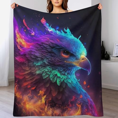 Adler Decke Wohndecke Warm & Kuschelig Waschbar, Überwurf Ideal Für Draußen, Camping, Couch, Bett, Reisen – Superweiche Wolldecke （150×200cm） von AAPZY
