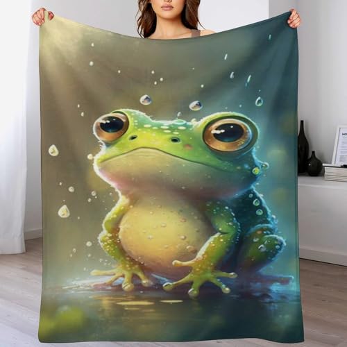 Frosch Bedding Decke Decke Flannel Fleecedecke 3D Wohndecke Sofadecke Couchdecke Bettüberwurf Flauschige Weiche& Warme Sofaüberwurf Decke （180×200cm） von AAPZY