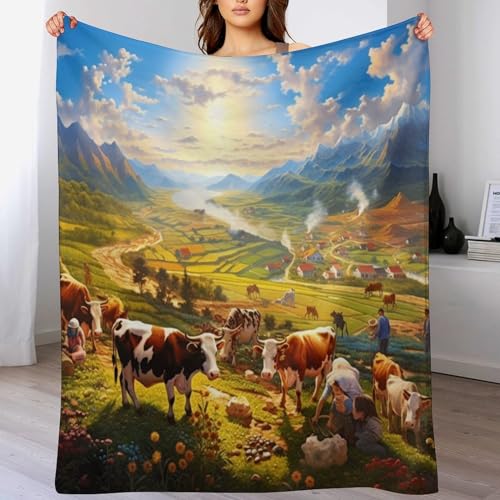 Kuh Decke Kuscheldecken Couchdecke, Übergroße Warme Super Weiche Decke, Schlafdecke Tagesdecke Flauschige Decke （140×180cm） von AAPZY