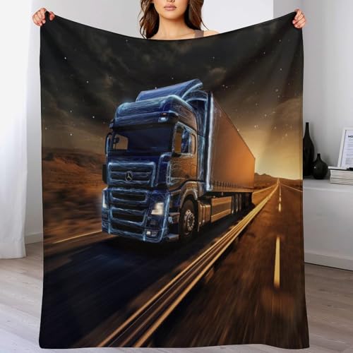LKW Decke Leicht Super Weicher Flannel Fleece-Decken Bedruckt Flauschige Warme Decken Für Bett, Sofa, （180×200cm） von AAPZY