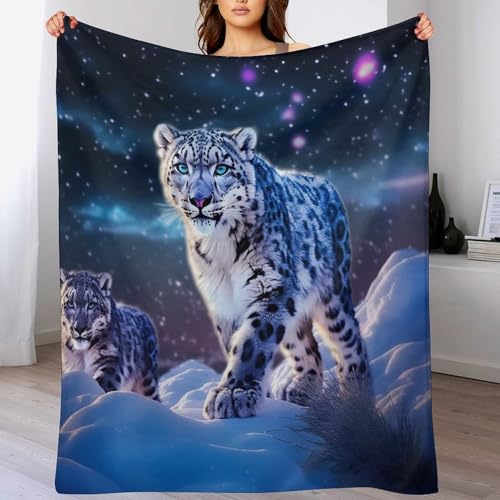 Leopard Dick Decke Weich Wärme Gemütlich Flannel-Fleece Sofadecke Deckeldecke 3D Bilder Wohndecke Für Bett/Sofa （180×200cm） von AAPZY