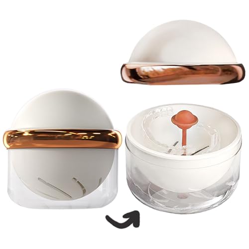 AARAINBOW Prothese Zahnprothese Box, Retainer Cleaner Case mit Sieb, Zahnprothesen Box für Aufbewahrung Reinigungsbäder, Mouth Guard Cleaning Case Tragbarer Behälter für Falsche Zähne (A Weiß) von AARAINBOW
