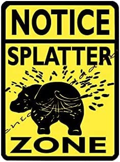 AAROENLYS Retro-Schild, Blechschild, Hinweisschild, Splatter Zone, Nilpferd-Poster, Aluminiumschild, Wanddekoration, Schuppen, Garage, Männerhöhle, Küche, 20,3 x 30,5 cm AAROENLYS Retro-Schild, Blechschild, Hinweisschild, Splatter Zone, Nilpferd-Poster, Aluminiumschild, Wanddekoration, Schuppen, Garage, Männerhöhle, Küche, 20,3 x 30,5 cm von AAROENLYS