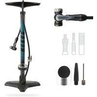 Luftpumpe Sport One in Blau Fahrrad-Stand-Pumpe für alle Ventile mit Manometer von AARON