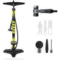 Luftpumpe Sport One in Gelb Fahrrad-Stand-Pumpe für alle Ventile mit Manometer von AARON