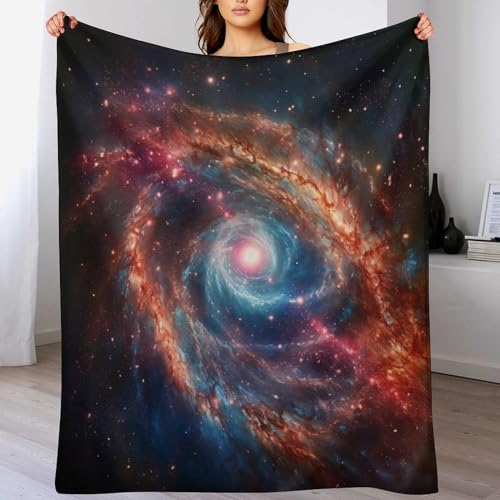AASWDFR Bettüberwurf Wohndecke Weiche Flannel Sternenhimmel Decke Sofadecke Mit 3D Muster Vier Jahreszeiten Wohndecke Für Bett/Couch 130×150cm von AASWDFR