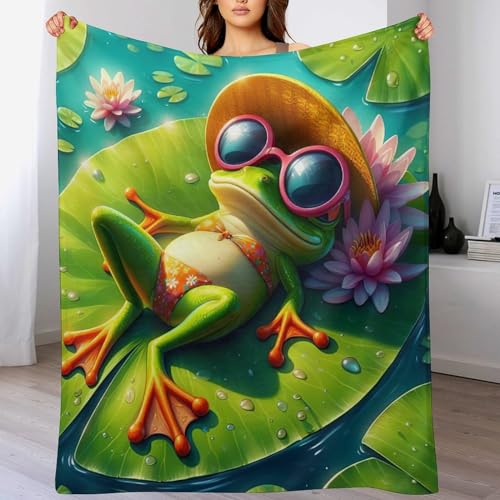 AASWDFR Frosch Flannel Decke, Digitaldruck Kuscheldecke, Weich Wohndecke, Sofadecke Decken Für Kinder Jungen Erwachsene 130×150cm AASWDFR Frosch Flannel Decke, Digitaldruck Kuscheldecke, Weich Wohndecke, Sofadecke Decken Für Kinder Jungen Erwachsene 130×150cm von AASWDFR