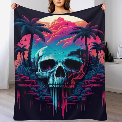 AASWDFR Totenkopf Decke Vier Jahreszeiten Wohndecke Couchdecke Weiche Fleecedecke Flannel Sofaüberwurf Tagesdecke Für Bett/Sofa 130×150cm AASWDFR Totenkopf Decke Vier Jahreszeiten Wohndecke Couchdecke Weiche Fleecedecke Flannel Sofaüberwurf Tagesdecke Für Bett/Sofa 130×150cm von AASWDFR