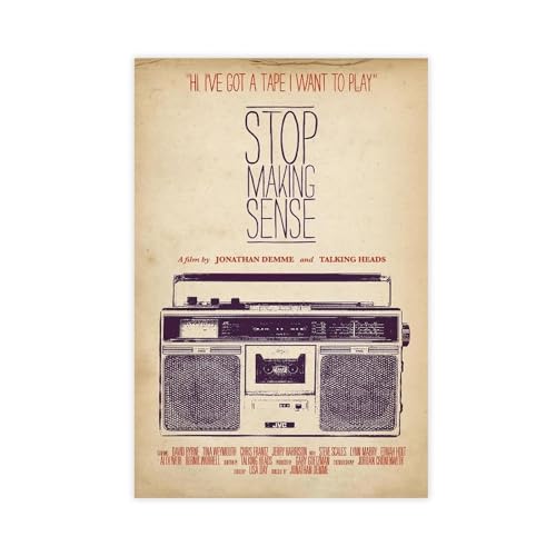 AAVEDA Filmposter "Stop Making Sense" auf Leinwand, Schlafzimmer, Dekoration, Sportlandschaft, Büro, Raumdekoration, Geschenk, ungerahmt, 30 x 45 cm von AAVEDA
