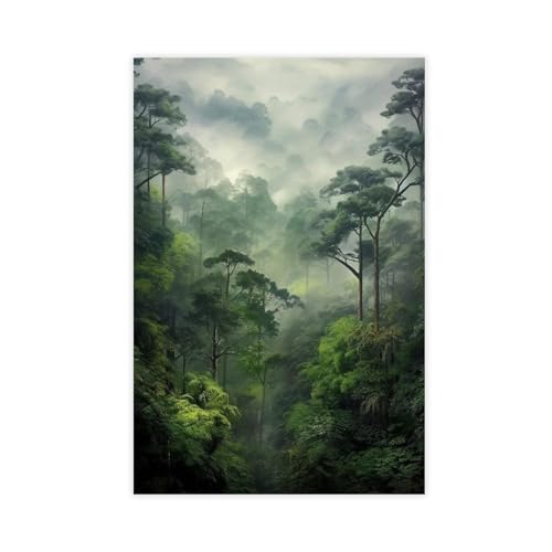 AAVEDA Leinwand-Poster, Motiv: Wald 12, Schlafzimmer-Dekor, Sportlandschaft, Büro, Raumdekoration, Geschenk, ungerahmt, 30 x 45 cm von AAVEDA