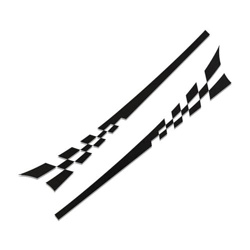 AAXgy Paar Sportliche Auto Seitenstreifen für VW Golf GTI 2010-2023 2024 2025, Vinyl Rennstreifen Grafiken, Karosserie Unterteil Dekoration, Einfache DIY Anbringung,A-Black von AAXgy