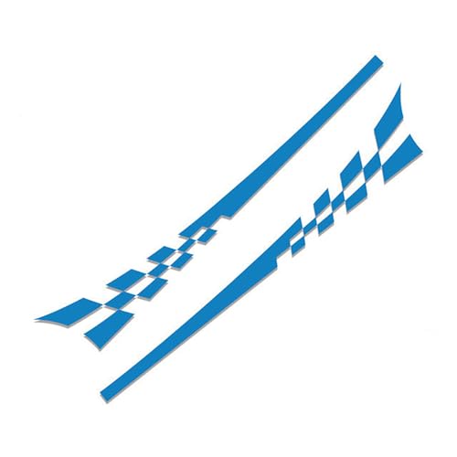 AAXgy Paar Sportliche Auto Seitenstreifen für Volvo S80 2006-2023 2024 2025, Vinyl Rennstreifen Grafiken, Karosserie Unterteil Dekoration, Einfache DIY Anbringung,D-Blue von AAXgy