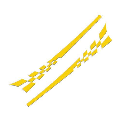 AAXgy Paar Sportliche Auto Seitenstreifen für Volvo V70 1997-2023 2024 2025, Vinyl Rennstreifen Grafiken, Karosserie Unterteil Dekoration, Einfache DIY Anbringung,C-Yellow von AAXgy