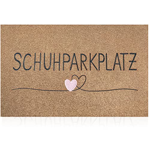 AAZZKANG Schuhparkplatz Fußmatten Groß 90 x 60 cm für den Außenbereich mit strapazierfähiger Rutschfester Gummiunterseite, sehr saugfähig, leicht zu reinigen,für Haustür,strapazierfähig,Braun von AAZZKANG