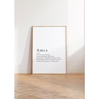 Amca Sözlük | Aile Poster Hediye Definitionsposter Personalisierbare Geschenke von AAtelierShop