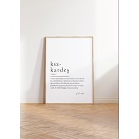 Kiz Kardes Sözlük | Aile Hediye Definitionsposter Personalisierte Geschenke von AAtelierShop