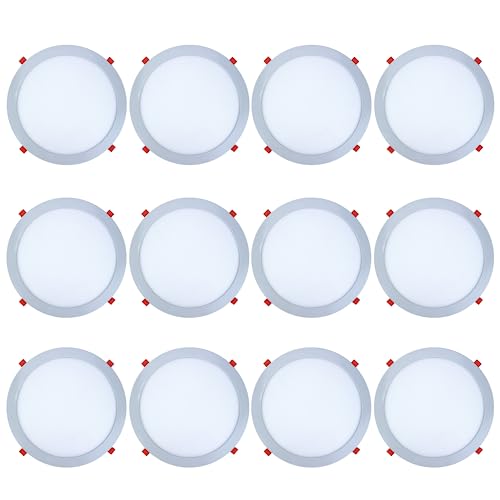 AB Elektro LED Einbaustrahler 230V flach - 12er Set - 24W LED Spot - 2700K - 274mm - IP20 von AB Elektro