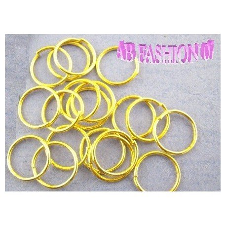 12mm Biegeringe offen (12x1,25mm) - Goldfarben, 10 Stück von AB-Fashion 07