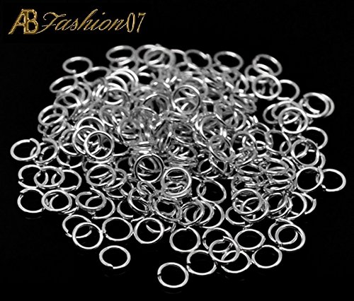 Biegeringe 5mm offen (5x0,75mm) - Versilbert, 10 Stück von AB-Fashion 07