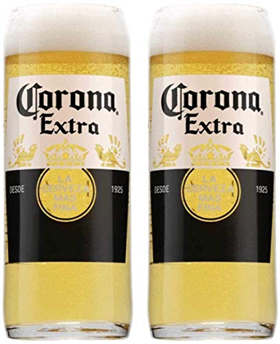 Corona Extra Pint-Glas, 2 Stück, transparent, 3,5 l von AB Inbev