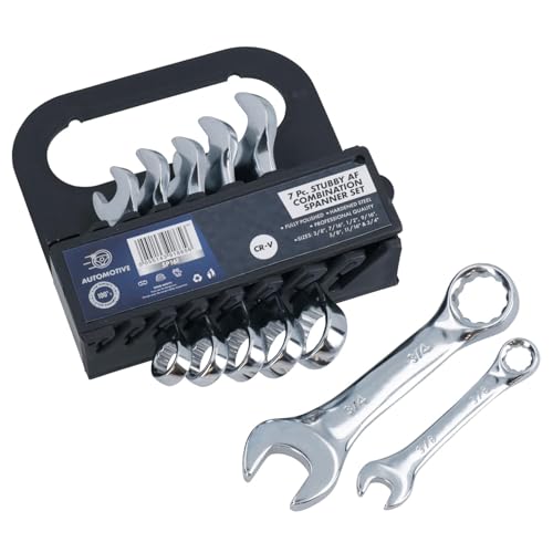 AF Imperial Schlüssel SAE Stubby 7PC Kombination 3/8" - 3/4" CRV TE065 von AB Tools