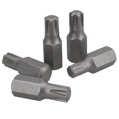 M8 Male Short (30mm) Ribe Steckschlüssel Bit 5 Pack With 10mm Hex End S2 Steel Bergen von AB Tools