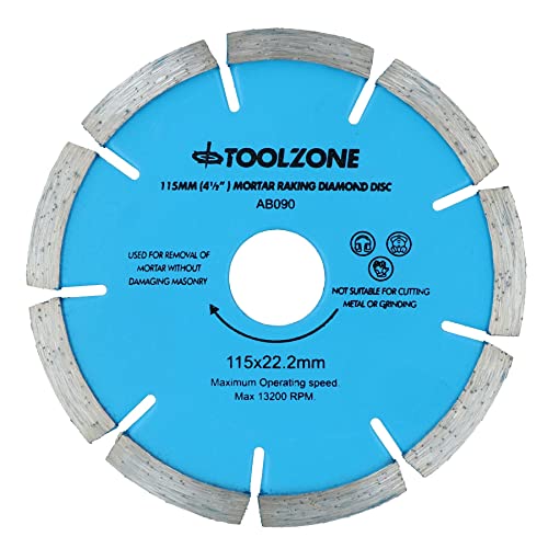 Mortar Raking Disc 4-1/2" 115mm Diamond Pointing Angle Grinder Blade Masonry Mortar Raking Disc 4-1/2" 115mm Diamond Pointing Angle Grinder Blade Masonry von AB Tools-Toolzone