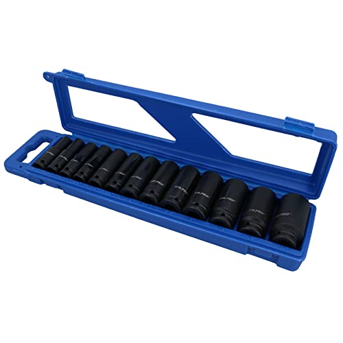 1/2"-Antrieb AF Imperial Doppel Deep Impact Sockets Bi-Hex 7/16-1-1/4 13pc von AB Tools