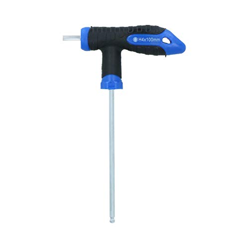 H4 Sechskant-Schraubendreher mit T-Griff, 4 mm, 100 mm, Chrom-Vanadium-Stahl von AB Tools